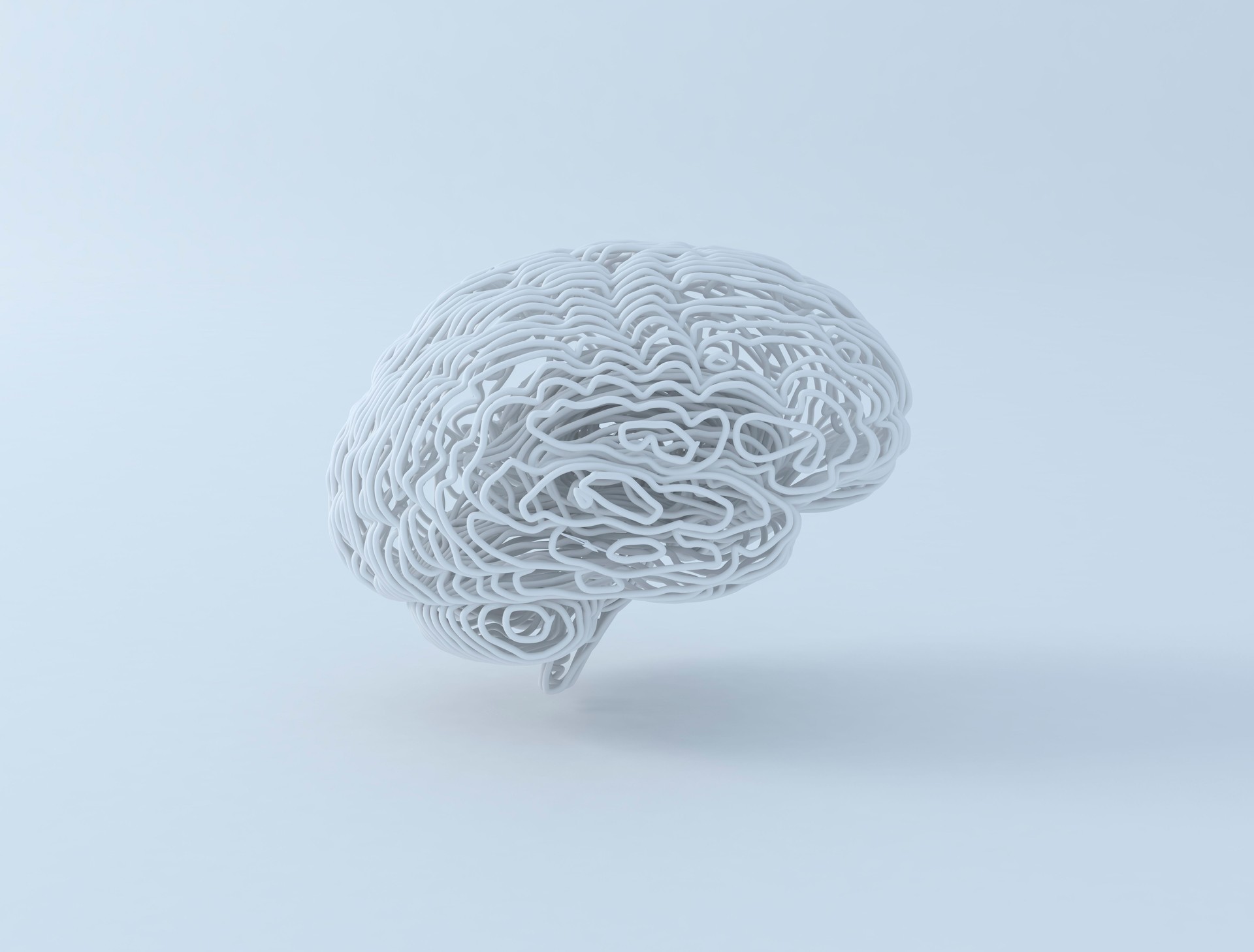 Abstract human 3d brain wire
